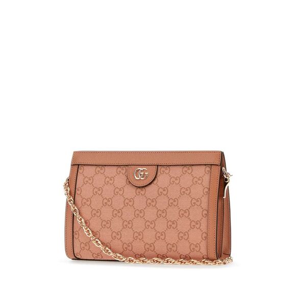 Gucci Women Pink Gg Supreme Fabric And Leather Small Ophidia Shoulder Bag - Picture 2 of 2